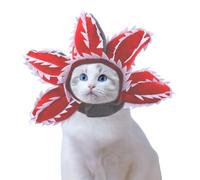 Adjustable and comfortable, the Man Eater Flower Hat for Pets is a cute yet spooky accessory idea for Halloween parties (S)