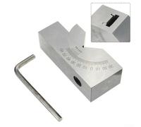 Adjustable Angle Gauge for V Block Milling Setup, 60 Degree Adjustable V-Block with Nonius Scale 10' Readable, Steel HRC58-62 Nickel Plated
