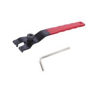 Adjustable Angle Grinder Spanner, Universal Angle Grinder Spanner Key Adjustable Pin Wrench with L-Shape Hex Key (Red)