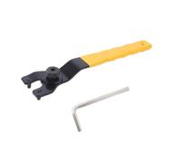 Adjustable Angle Grinder Spanner, Universal Angle Grinder Spanner Key Adjustable Pin Wrench with L-Shape Hex Key (Yellow)