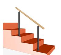Adjustable Angle Hand ouble Post Grab RaNonSlip Support Bar for Corridor Loft Decking & BalconySafe & Sturdy 95cm Height 110cm Length