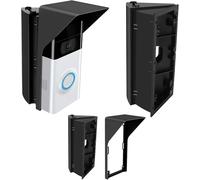 Adjustable Angle Mounting Bracket Compatible with Video Doorbells 2/3/4, Replacement Angle Adjustable Video Doorbell Mounting Plate Bracket Wedge Kit with Rain Cover, Waterproof and Anti Glare