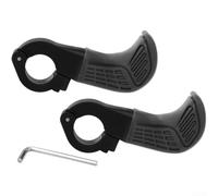 Adjustable Angle MTB Handlebar Grips Secure M4 Screw | Ergonomic for contour, reduces hand fatigue, soft TPE material, long ride for comfort, anti-slip texture