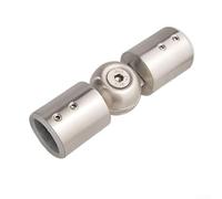 Adjustable Angle Rod Corner Connector Elbow for Bay Window and Shower Room Curtains, 304 Stainless Steel with Multi Point Screw Fixing for Stability (25mm Brushed)
