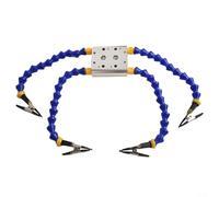 Adjustable Angle Soldering Stand with Flexible Arm Holder for PCB Welding Repair Tool, Bench Vise Table Clamp with Heat Resistant Clips and Aluminum Alloy Base(4 arm)