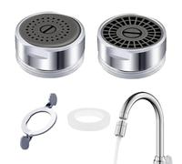 Adjustable Angle Water Outlet Aerator Tap, 2 Pieces Aerator Tap M24, Removable Cleaning Filter, 2 Modes Water Bubbles, Sink Faucets Filters for Kitchen and Bathroom