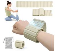 Adjustable Ankle and Wrist Weights for Women & Men - Ultra-Thin Magnetic Design, Skin-Friendly Silicone with Steel Blocks for Yoga, Pilates, Swimming,Gym, Arm & Leg Weights Set of 2 (White, 1KG)