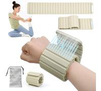 Adjustable Ankle and Wrist Weights for Women & Men - Ultra-Thin Magnetic Design, Skin-Friendly Silicone with Steel Blocks for Yoga, Pilates, Swimming,Gym, Arm & Leg Weights Set of 2 (White, 2KG)