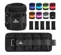 Adjustable Ankle Weights for Women Men Kid 1-1.5 kg Pair, Leg Wrist Arm Weight for Pilates, Jogging, Gymnastics, Aerobics, Exercise, Training Physical Therapy|Each 0.15-0.75kg, Total 1.5kg, Black