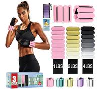 Adjustable Ankle Weights for Women Men,Wrist Weights set for Walking Running,3 Pairs (0.5lb/1Lb/2lb Each Side) Silicone Workout Weights for gym fitness,Jogging,yoga,strength training,physical therapy