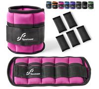 Adjustable Ankle Weights Set: Sportneer Leg Weights, Ankle Wrist Weight Straps, 0.8lbs-3.5lbs for Per Ankle, 1.6lbs-7lbs for a Pair, 2 Pack