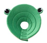 Adjustable Anti - Lick Ring Pet Protective Collar Circle, Reusable Sponge Wound Recovery Collar for Dogs and Cats, Breathable Comfort Fit with Frog Design (L)