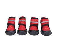 Adjustable Anti - Slip Outdoor Dog Boots for Small Medium and Large Dogs, Pet Shoes with Reflective Straps and Breathable Mesh, Rubber Sole for Wet Floors and (70 yards)
