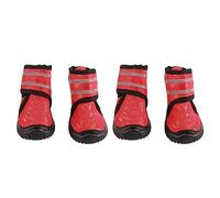 Adjustable Anti - Slip Outdoor Dog Boots for Small Medium and Large Dogs, Pet Shoes with Reflective Straps and Breathable Mesh, Rubber Sole for Wet Floors and (60 yards)