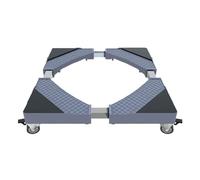 Adjustable Appliance Dolly Cart with 4 Locking Wheels Small Furniture Mover Mobile Base form Height 10cm for Dishwasher Dryer Refrigerator Adjustable Width 42-68cm