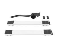 Adjustable Appliance Rollers, 17.7 to 27.5Inch Extendable Appliance Rollers 660lbs Capacity Mobile Washing Machine Base for Refrigerators Furniture Black (White Directional Wheel + Pry Bar)