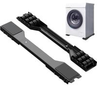 Adjustable Appliance Wheels for Washer & Fridge 54-70cm | Set of 2 carbon steel stands with 36 rubber rollers; lifts appliances by 4cm.