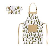 Adjustable Apron and Chef Hat Set for Cooking and Baking