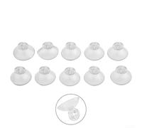 Adjustable Aquarium Suction Cups for Glass with Elastic Air Line Holder Clips, Compatible with 4mm/6mm Tubing, Plastic Fish Tank Suckers Pads for Pump Tube Mounting