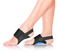 Adjustable Arch Support Pads with Silicone Gel for Plantar Fasciitis Flat Feet and High Arches Black