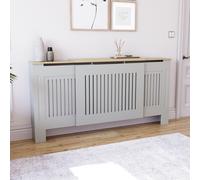 (Adjustable) Arlington Radiator Cover Heating Cabinet Grey Oak