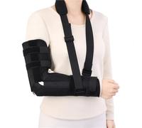 Adjustable Arm Brace Elbow Support with Shoulder Sling Medical Immobiliser for Broken Bone Fracture Recovery Stabiliser Splint for Men Women Right Left Arm(L)