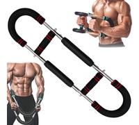 Adjustable Arm Trainer ，Portable Power Twister Bar ，Forearm Strengthener Detachable ，Twister Arm Trainer，Workout Anywhere，Adjustable Chest Expander, for Anywhere Fitness(Red,Strength 50)