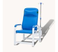Adjustable Armrest and IV Pole Chair with Soft Padded Seat for Blood Draws in Nursing Homes and Clinics