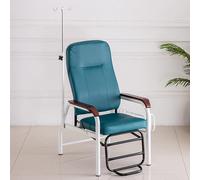 Adjustable Armrest Reclining Phlebotomy Chair with Steel Frame, Leather Padding for Blood Drawing in Labs & Waiting Rooms