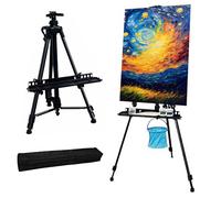 Adjustable Art Easel Stand for Painting - 52-153cm Folding Aluminium Tripod Easel with Carry Bag - Tabletop & Floor Canvas Display for Artists, Studio, Home or Outdoor Use