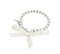 Adjustable Artificial Pearl Rhinestone Cat Dog Collar Necklace With Bone Pendant For Shiba Inu Poodle Chihuahua,B,S
