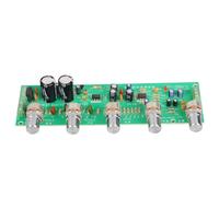 Adjustable Audio Preamplifier with Tone Control for Bass Midrange Treble Balance and Volume Diy Electronic Kit for Enthusiasts Green Pcb 5-Channel Sound Tuning Board for Ac Dual 12V-15V Power