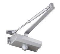 Adjustable Automatic Door Closer - Hydraulic Buffer Speed-Controlled Silent Closing for 25-80KG Doors - Easy Install Positioning Silver Finish