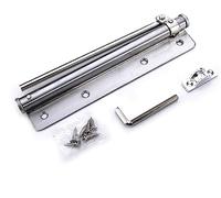 Adjustable Automatic Door Closers Heavy-Duty Spring Mechanism for Home & Office Doors - Silver Tone Easy Installation Ideal for Gates & Doorways