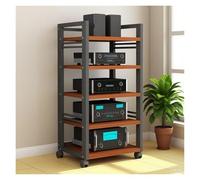 Adjustable AV Shelf - Stylish Media Storage Cabinet & Record Player Unit - Contemporary Home Theater Furniture for Versatile Entertainment Solutions