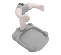 Adjustable Baby Bath Standing Support, Non Slip Toddler Shower Stand for Bathroom with Multifunctional Purpose, Lightweight and Portable, Made of Silicone (Gray)