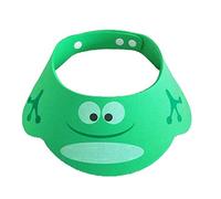 Adjustable Baby Kids Shampoo Cap Bath Hat Hair Wash Shower Wash Cap Green