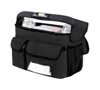 Adjustable Baby Pram Hanging Bag Oxford Fabric Construction 210D Nylon Lining Quick Installation Handlebar Lightweight Changing Bag for Pushchairs