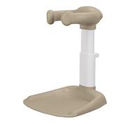 Adjustable Baby Shower Stand, Infant Bathing Support Rack for Ages 6-36 Months, Foldable with Reinforced Widened Base, Integrated Drainage Holes & Anti-Slip Pads Khaki
