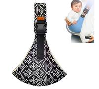 Adjustable Baby Strap - Labour-Saving Hip Carrier with Shoulder Strap - Lightweight, Foldable Toddler Sling with Padded Shoulder Strap, Suitable for Infants to 3.5 Years (A-Black)