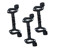 Adjustable Baby Stroller Connector for Two Identical Strollers Black | Iron and Plastic Build, Outing and Walking Use, Twin Clip Connectors for Umbrella Pushchairs