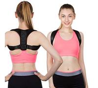 Adjustable Back brace posture corrector, Back Support for women and Men, Upper back posture straightener Clavicle Support providing Back Pain Relief from Back, Neck & Shoulder (M/L)