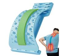 Adjustable Back Stretcher - Massage Body Stretcher | Back Cracking Device | 3-Level Non-Slip Lumbar Spine Corrector Massager for Home Bed Sleeping Exercise Yoga Fitness Workout Body