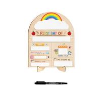 Adjustable Back to Education Sign Wooden Framed Chalkboard for Kids Growth Each Year School Memory Board