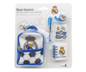 Adjustable Backpack with Pen and Notebook Cerda Real Madrid Blanc 19,5x22,5x4,5 cm