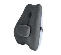 Adjustable backrest cushion and lumbar support pad Office chair lumbar support pad Two-tone memory foam pillow Relieves back pain and stress (grey)