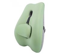 Adjustable backrest cushion and lumbar support pad Office chair lumbar support pad Two-tone memory foam pillow Relieves back pain and stress (green)