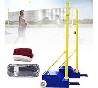 Adjustable Badminton & Volleyball Net Set, Heavy Duty Portable Poles For Backyard, 5-6.9ft Height, Perfect For Outdoor Sports & Family Fun