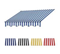 Adjustable Balcony Aw Without Drilling Waterproof 280g Polyester Sunshade Cover Blue & White 2.5m Outdoor Patio Shade Solution for Decks and Balconies