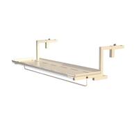 Adjustable Balcony Hanging Table - Foldable Railing Table for Outdoor Use Space-Saving Design Bei 90x25 cm - Perfect for Small Balconies and Patios